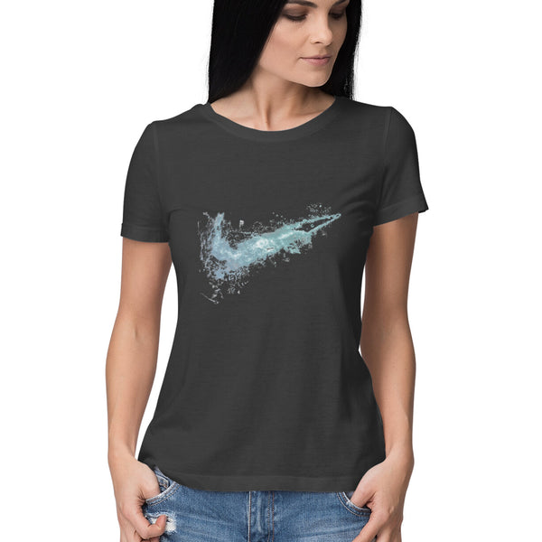Graphy Half Sleeves Cotton T-shirt for Women