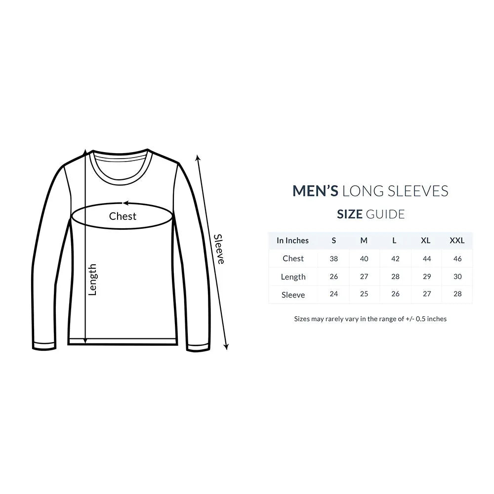 Koi Farak Nahi Full Sleeves Cotton T-shirt for Men - GottaGo.in