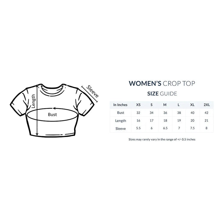 Typography Print Crop Top in Cotton for Women - GottaGo.in