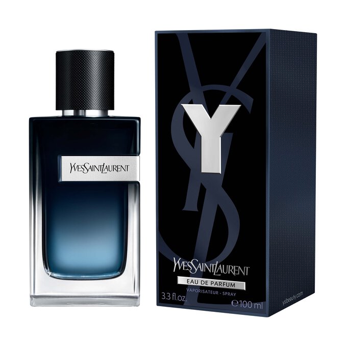 Yves Saint Laurent Eau de Parfum bottle and packaging on a white background
