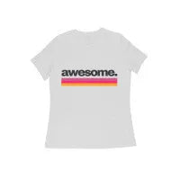 Awesome Print Half Sleeve Cotton T-shirt for Women - GottaGo.in