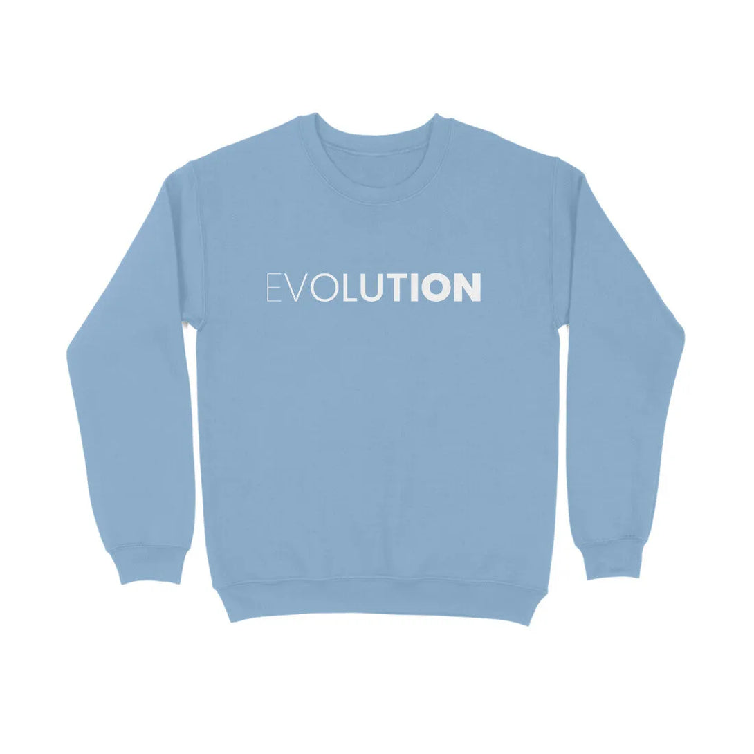 Evolution Typography Print Unisex Cotton Sweatshirt - GottaGo.in