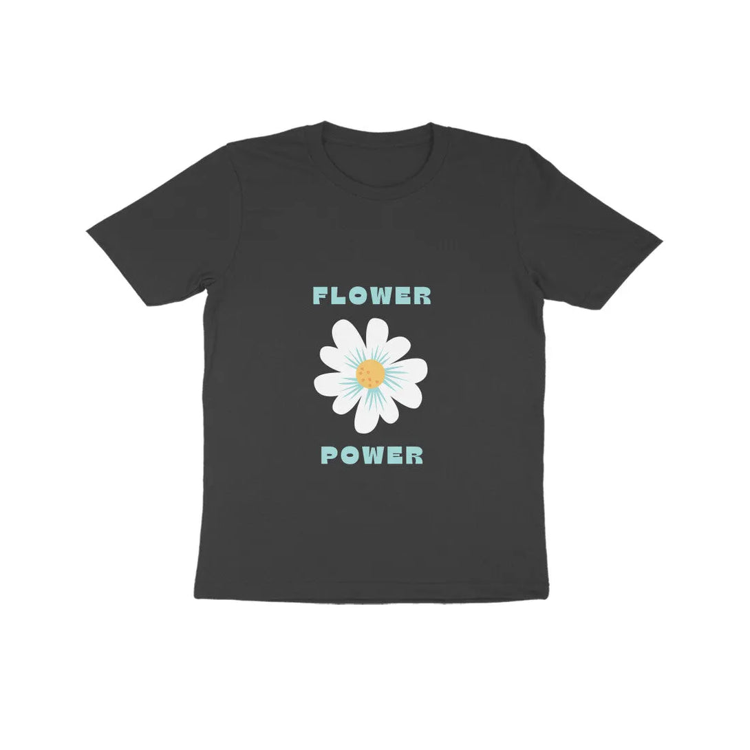 Flower Power Graphic Print Cotton Half Sleeve T-Shirt For Kids - GottaGo.in