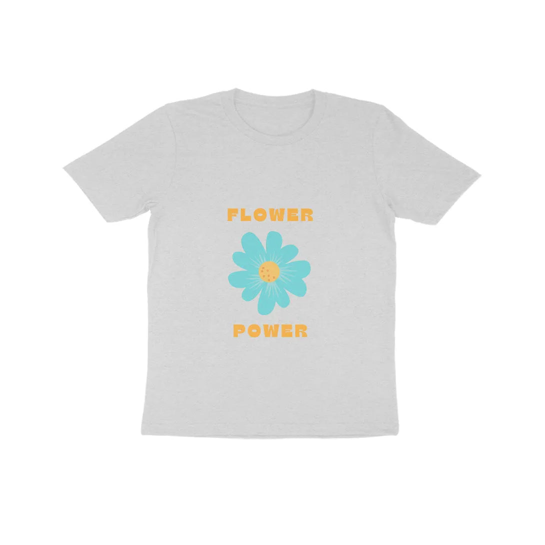 Flower Power Graphic Print Cotton Half Sleeve T-Shirt For Kids - GottaGo.in