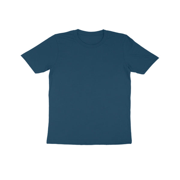 Solid Colour Round Neck Cotton T-shirt for Boys and Girls