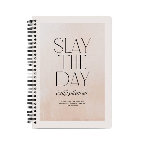 Slay The Day Designer Graphic Print Cover A5 150 Page Spiral Notebook
