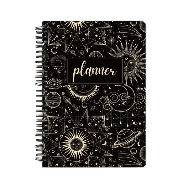 Starry Night Graphic Print Cover A5 150 Page Spiral Notebook