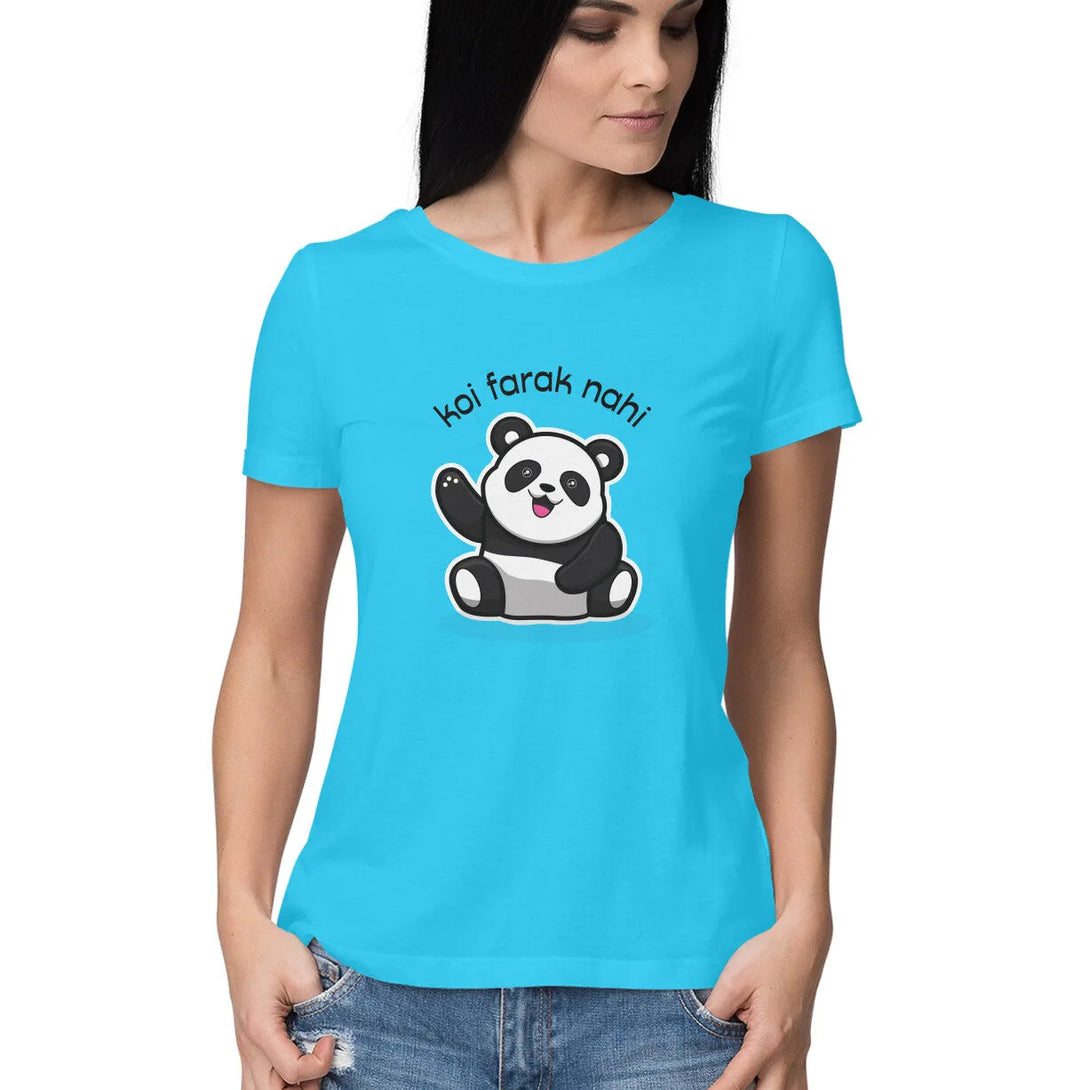 Typographic Print Half Sleeve Cotton T-shirt for Women - GottaGo.in