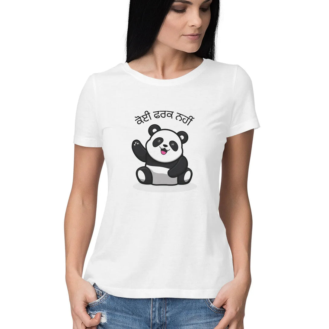 Typographic Print Half Sleeve Cotton T-shirt for Women - GottaGo.in
