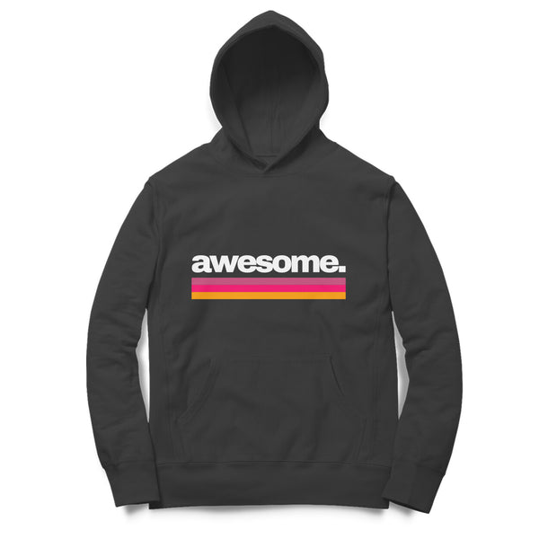Awesome Oversized Unisex Typographic Print Cotton Hoodie For Men and Women