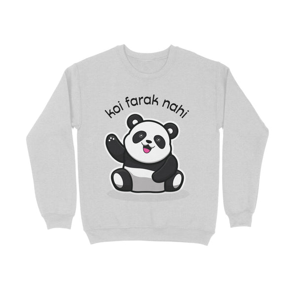 Koi Farak Nahi Typographic Print Unisex Cotton Sweatshirt