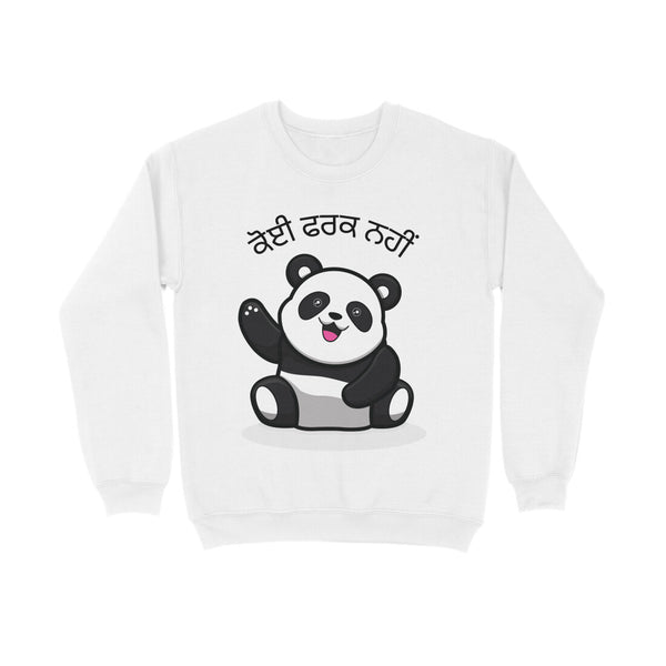 Koi Farak Nahi Typographic Print Unisex Cotton Sweatshirt