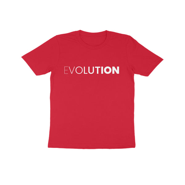 Evolution Typographic Print Cotton Half Sleeves T-shirt for Kids