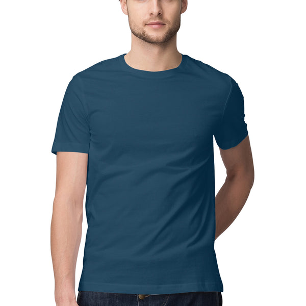 Plain Cotton T-Shirt for Men in Solid Colour