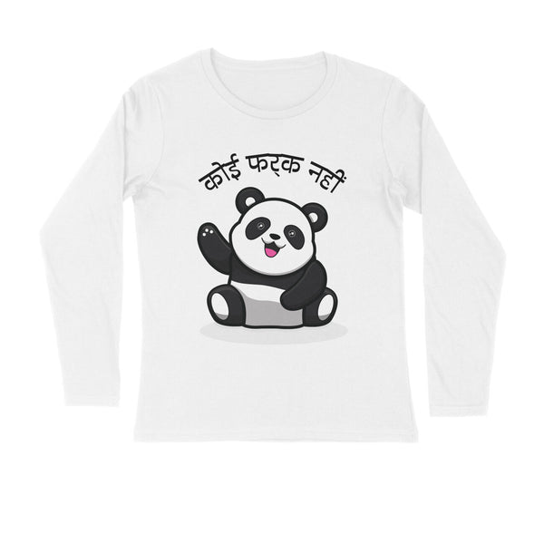 Koi Farak Nahi Full Sleeves Cotton T-shirt for Men