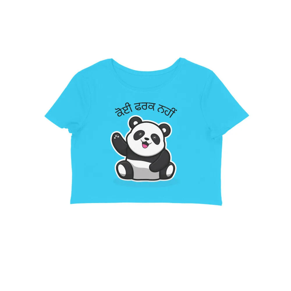 Koi Farak Nahi Crop Top in Cotton for Women - GottaGo.in