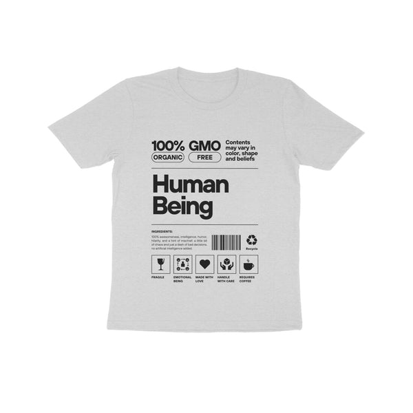 Human Being Typography Print Cotton Half Sleeves T-Shirt For Kids