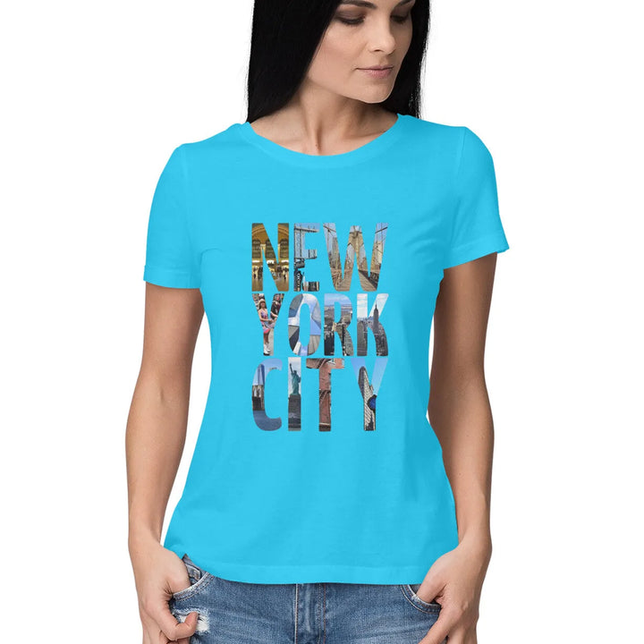 Typography Print Half Sleeves Cotton T-shirt for women - GottaGo.in