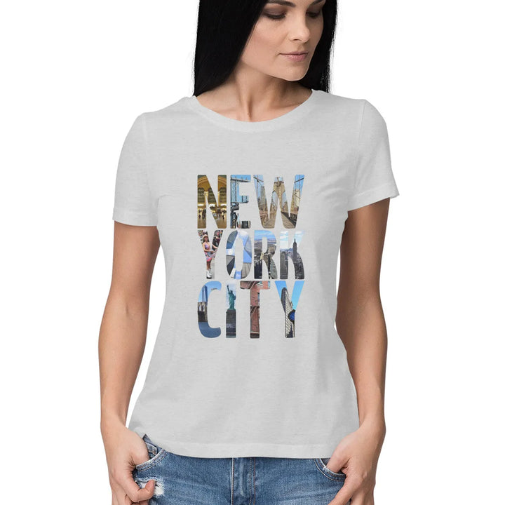 Typography Print Half Sleeves Cotton T-shirt for women - GottaGo.in