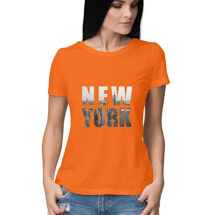 Typography Print Half Sleeves Cotton T-shirt for women - GottaGo.in