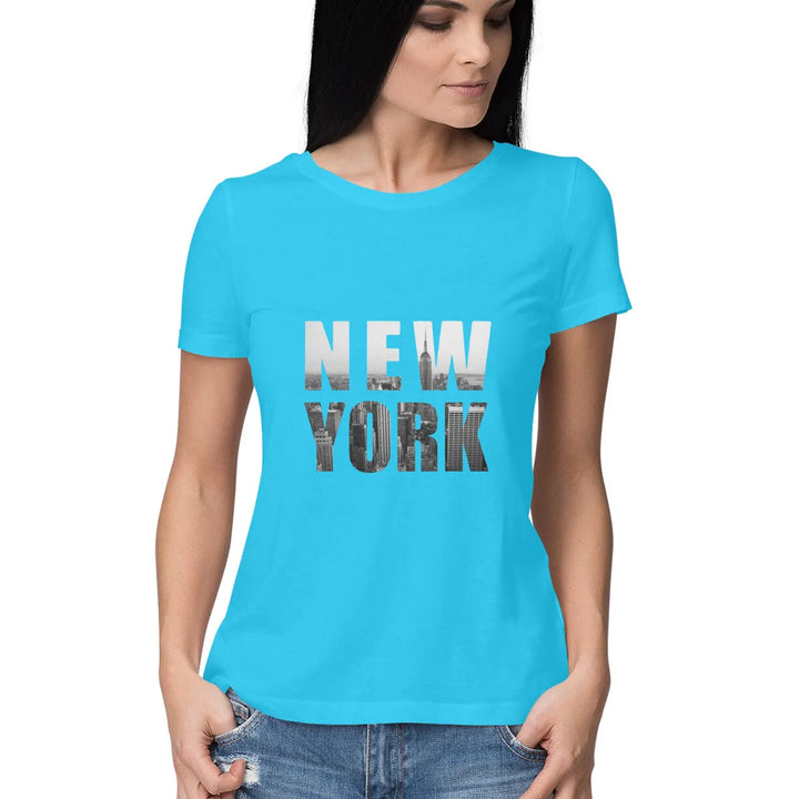 Typography Print Half Sleeves Cotton T-shirt for women - GottaGo.in