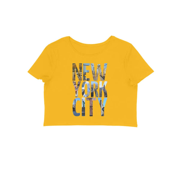 Typography Print Crop Top in Cotton for Women - GottaGo.in