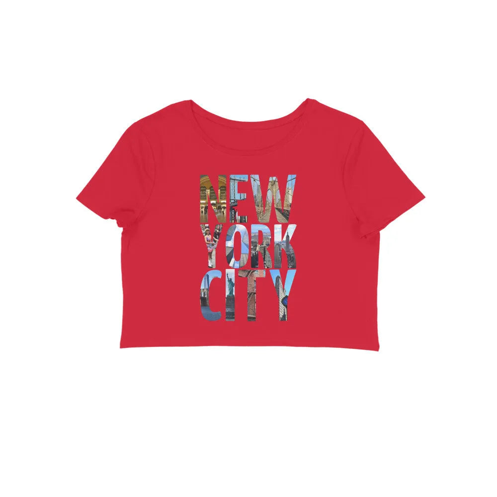 Typography Print Crop Top in Cotton for Women - GottaGo.in