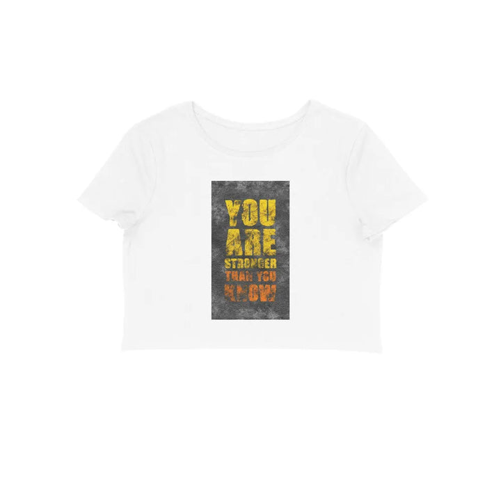 Typography Print Crop Top in Cotton for Women - GottaGo.in