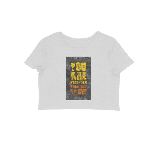 Typography Print Crop Top in Cotton for Women - GottaGo.in