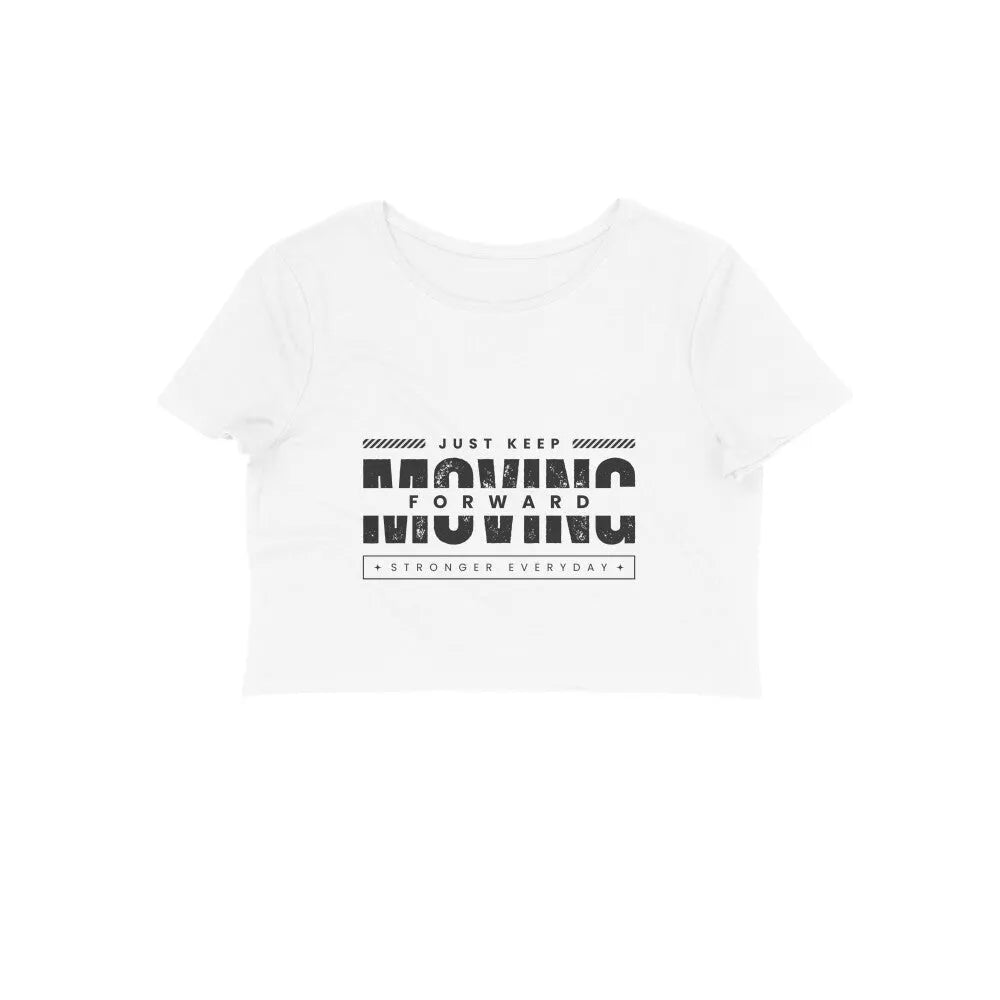 Typography Print Crop Top in Cotton for Women - GottaGo.in