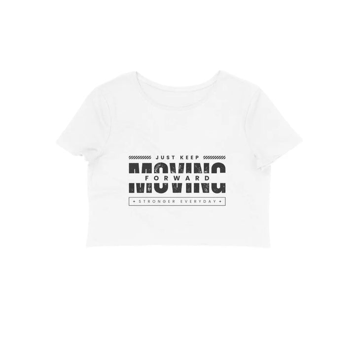 Typography Print Crop Top in Cotton for Women - GottaGo.in