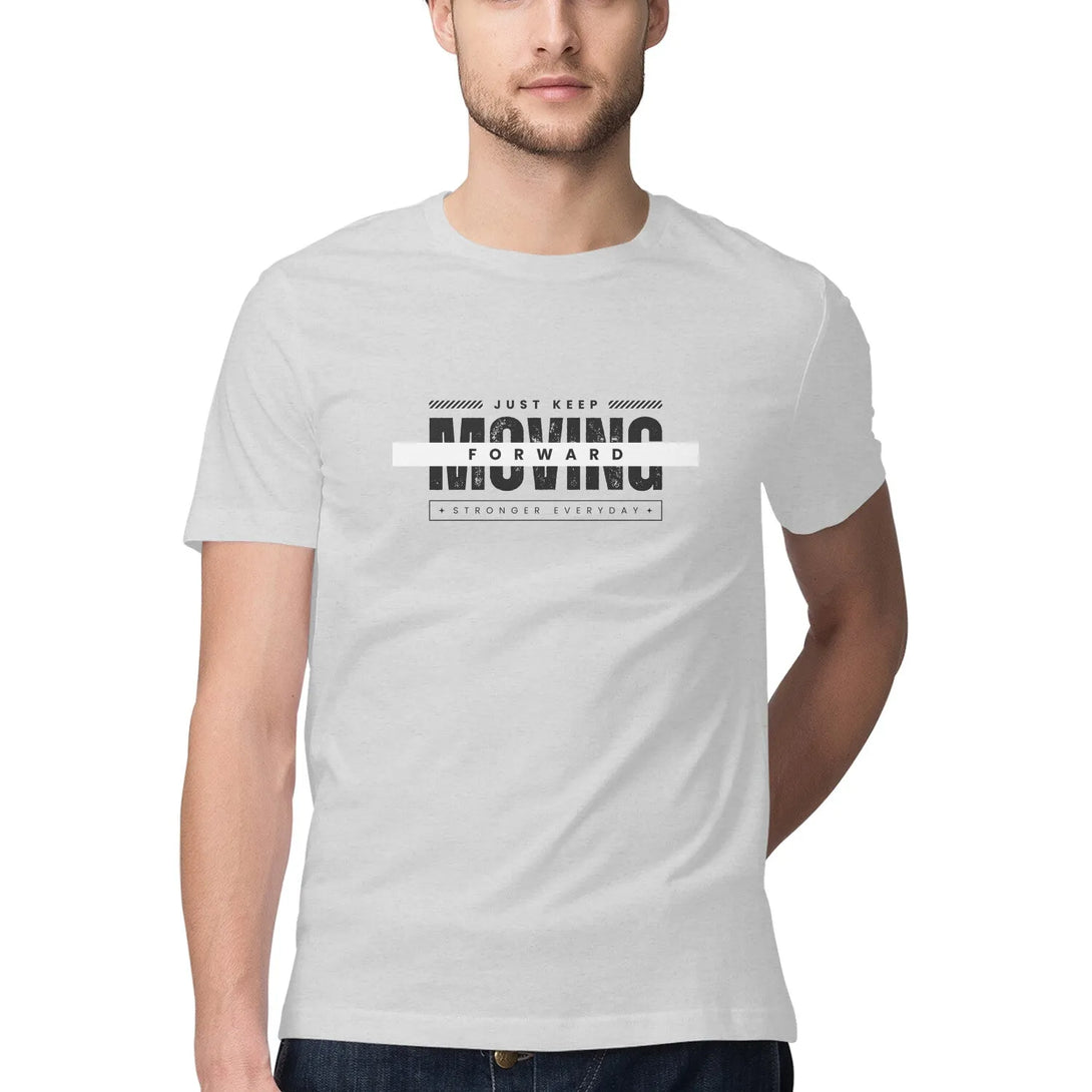 Typography Print Half Sleeves Cotton T-shirt for Men - GottaGo.in