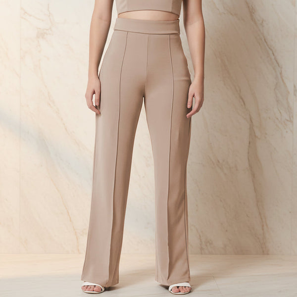 victoria high waisted dress pants - taupe Petite Pair with our Santiana Turtleneck Top () for the full look Pantaln de Vestir Tiro Alto