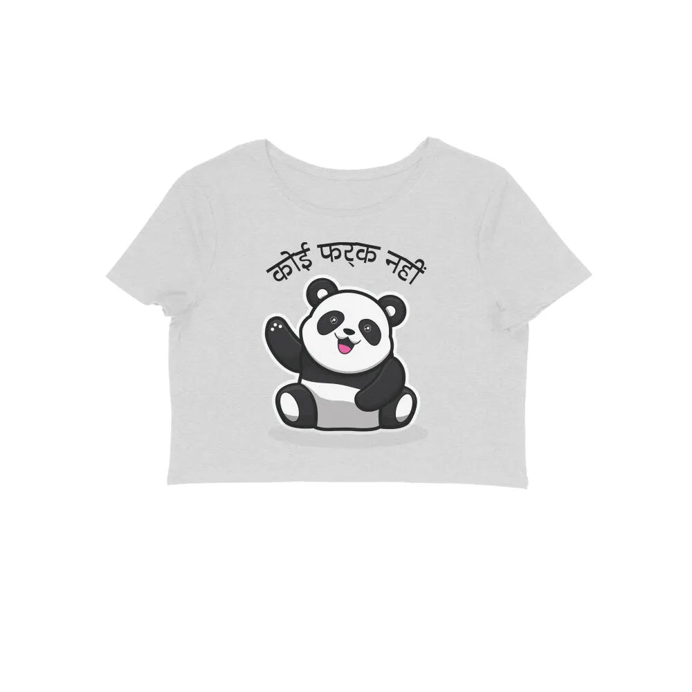Koi Farak Nahi Crop Top in Cotton for Women - GottaGo.in