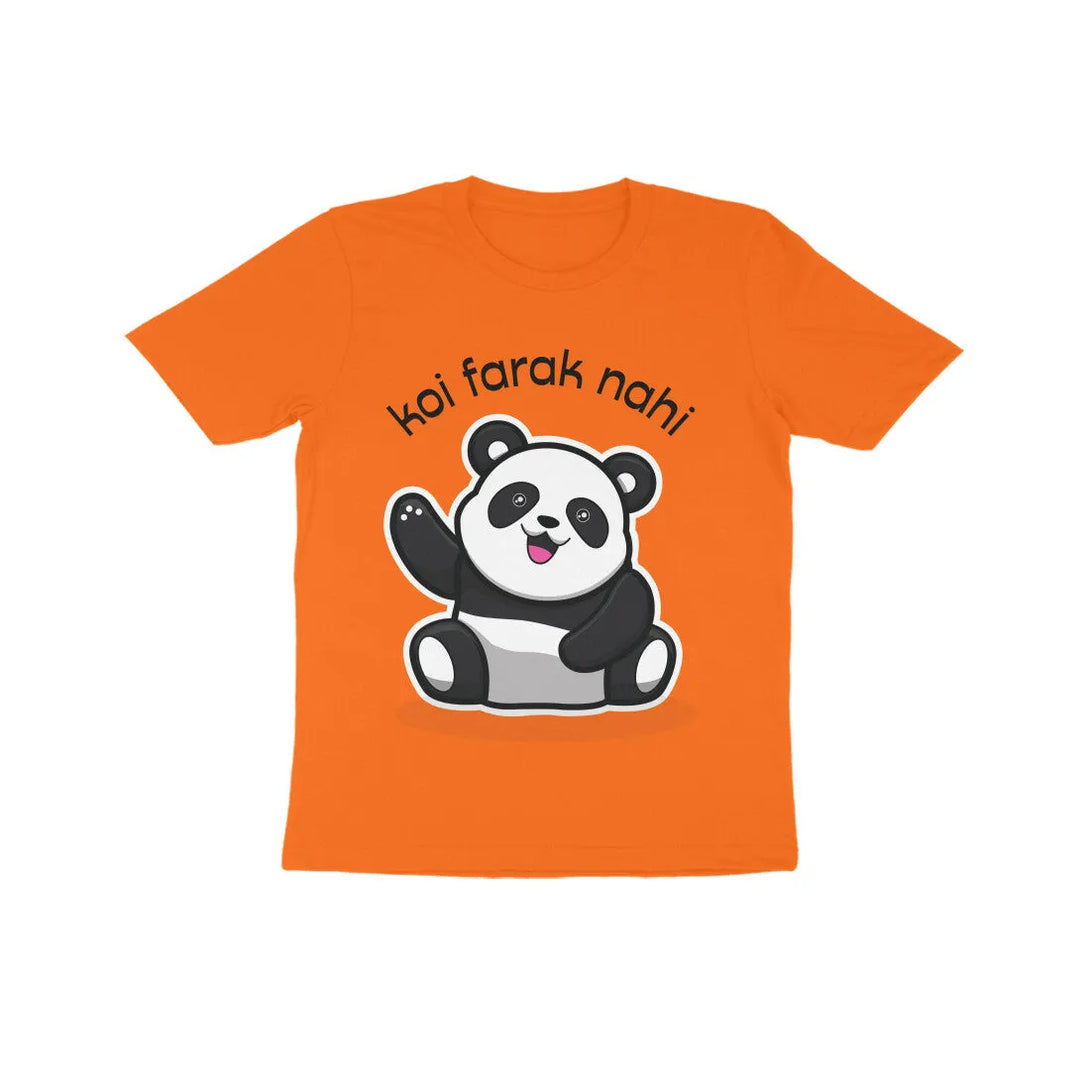 Koi Farak Nahi Typography Print Cotton Half Sleeve T-Shirt For Kids - GottaGo.in