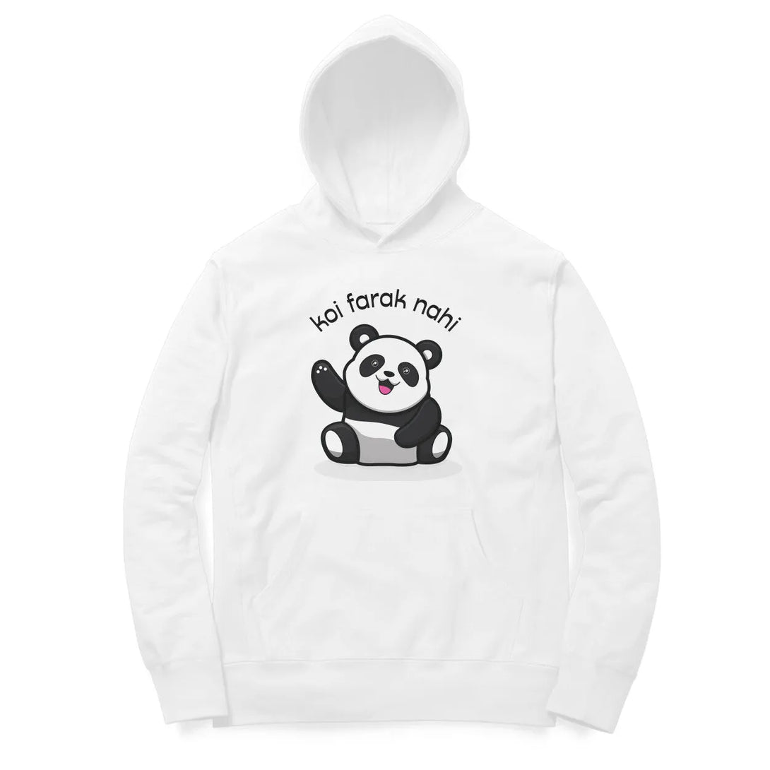 Koi Farak Nahi Unisex Oversize Combed Cotton Hoodie in Solid Colour for Men and Women - GottaGo.in