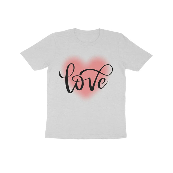 Love Typography Print Cotton Half Sleeves T-Shirt For Kids - GottaGo.in