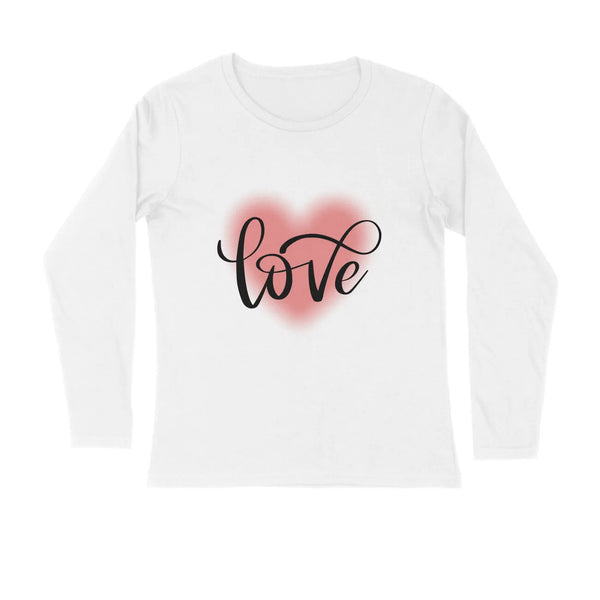 Love Typography Print Full Sleeves Cotton T-shirt for Men - GottaGo.in