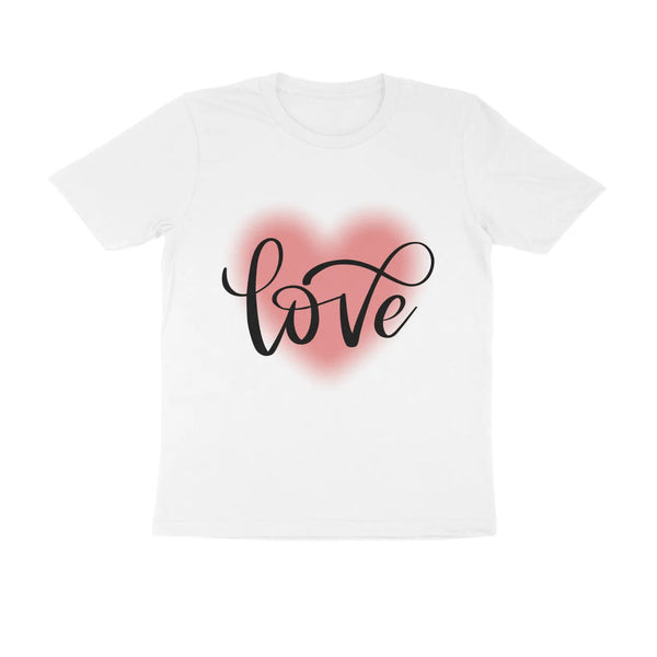 Love Typography Print Half Sleeves Cotton T-shirt for Men - GottaGo.in