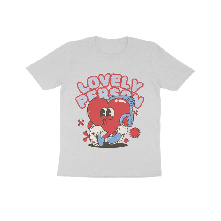 Lovely-Person Typographic Print Cotton Half Sleeves T-shirt for Kids - GottaGo.in