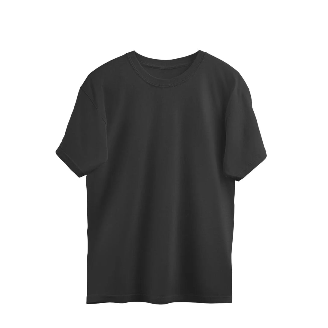 Oversize Unisex Cotton T-shirt in Solid Colour - GottaGo.in