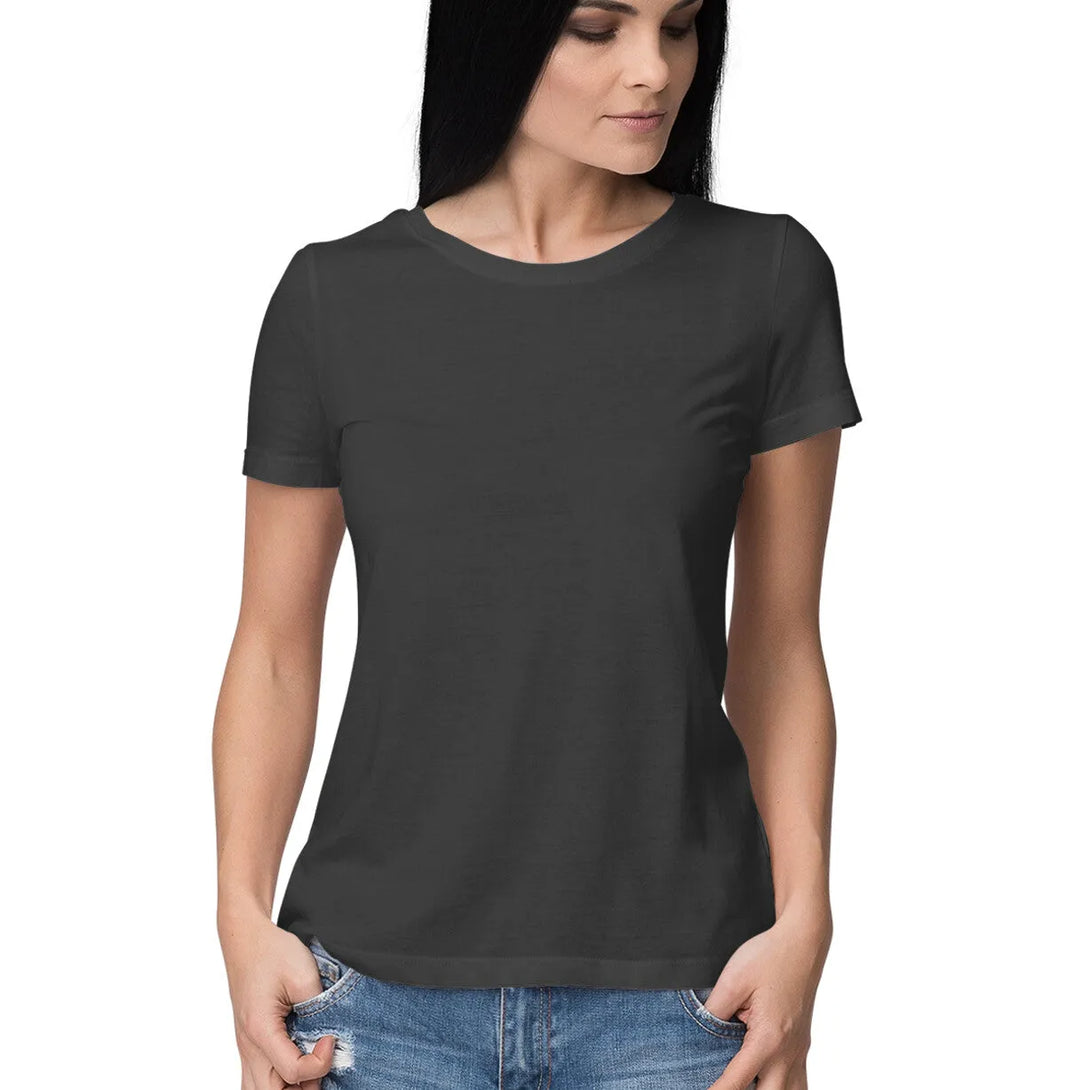 Plain Half Sleeve Cotton T-shirt for Women - GottaGo.in