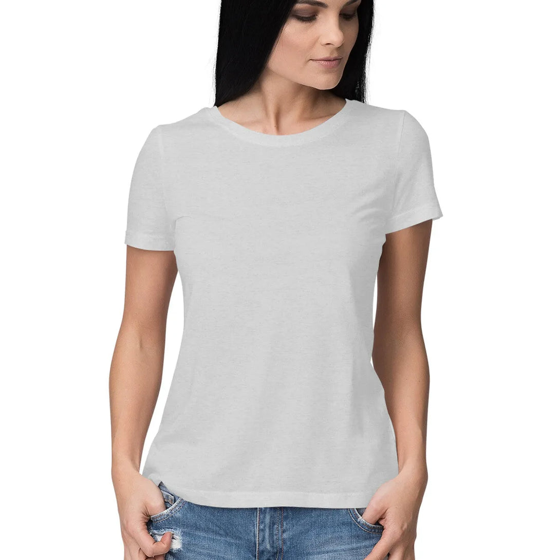 Plain Half Sleeve Cotton T-shirt for Women - GottaGo.in