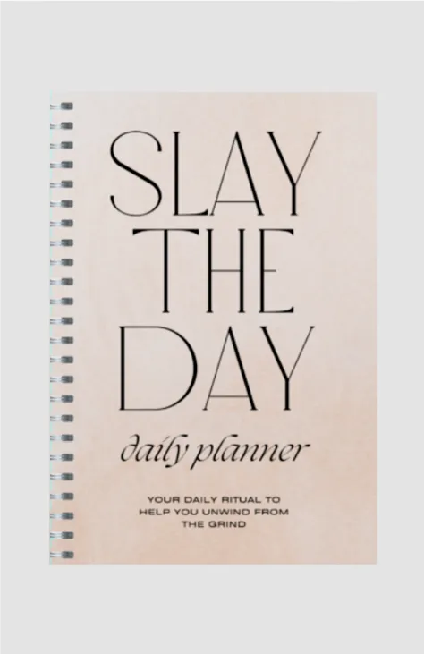 Slay Day Graphic Cover A5 120 Page Ruled Spiral Notebook - GottaGo.in