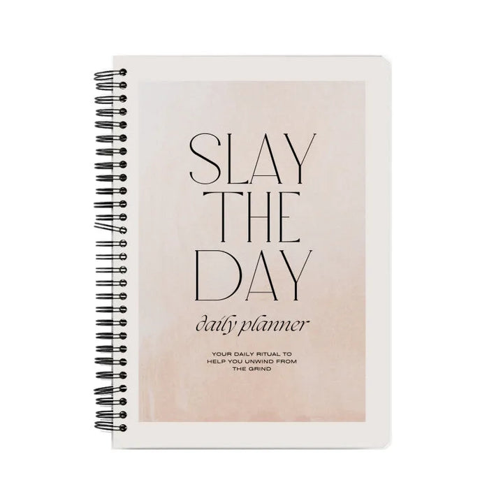 Slay The Day Designer Graphic Print Cover A5 150 Page Spiral Notebook - GottaGo.in