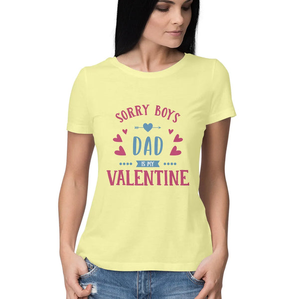 Sorry-Boys Typographic Half Sleeves Cotton T-shirt for Women - GottaGo.in