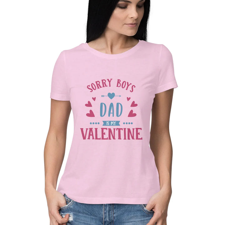 Sorry-Boys Typographic Half Sleeves Cotton T-shirt for Women - GottaGo.in