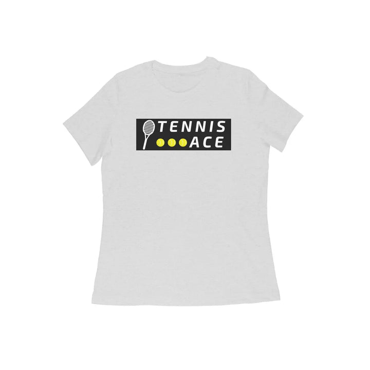 Tennis Ace Typographic Print Round Neck T-shirt for Women - GottaGo.in