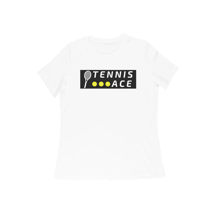 Tennis Ace Typographic Print Round Neck T-shirt for Women - GottaGo.in