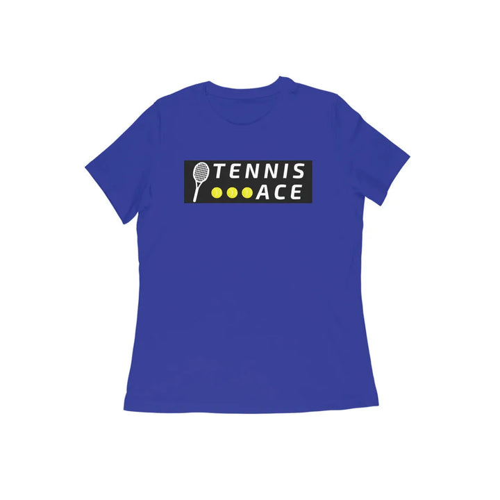 Tennis Ace Typographic Print Round Neck T-shirt for Women - GottaGo.in